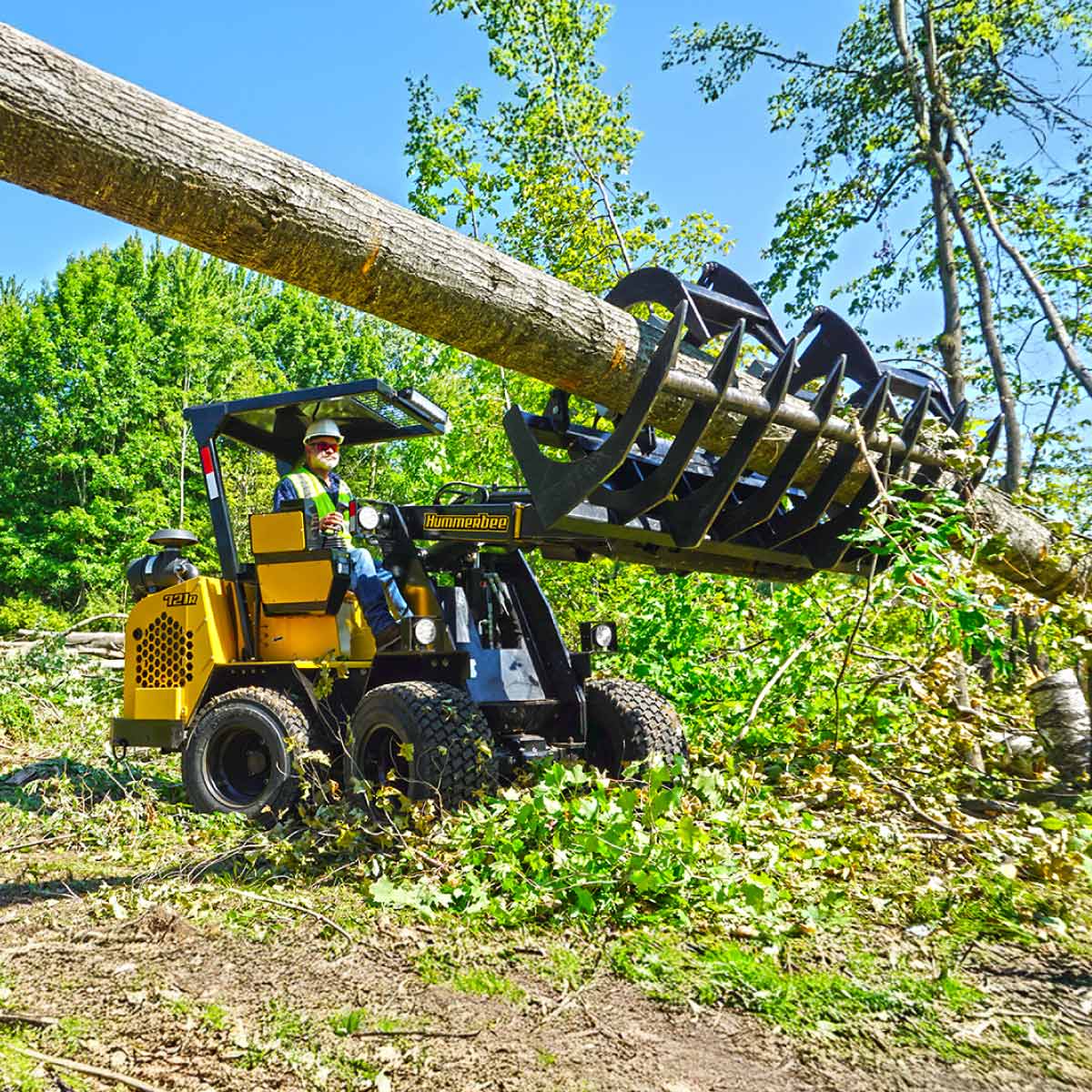 Hummerbee 774R Compact Loader with Grapple Attachment