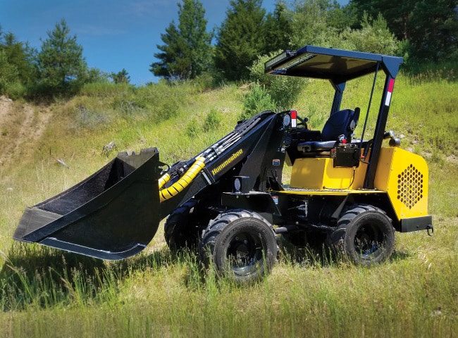Hummerbee 774R Compact Loader in Rough Terrain
