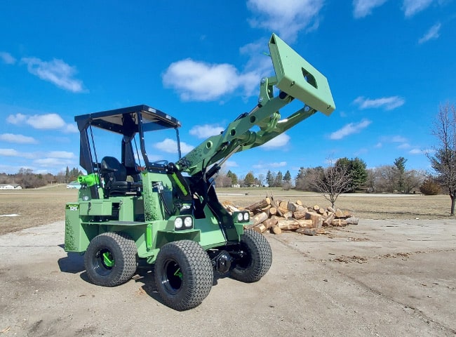 Arbor Pro Loader lifted in air