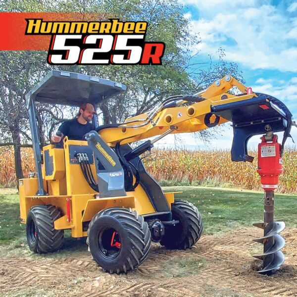Hummerbee 525R Loader with Auger Attachment